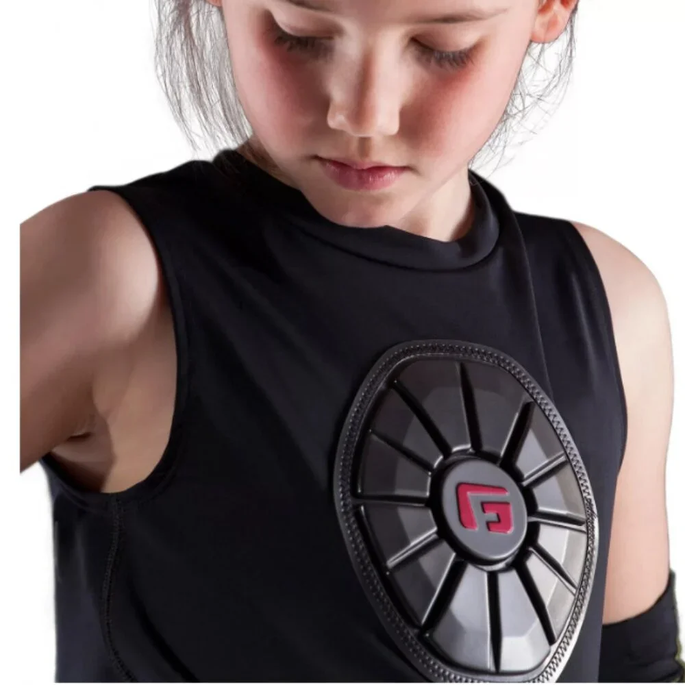 G-Form Youth Size Large Pro Sternum Shirt Black Chest Protection Sleeveless